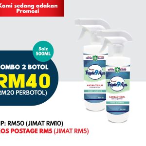 Combo 2 Botol Triple9 Aps Antibacterial Parfume 500ml
